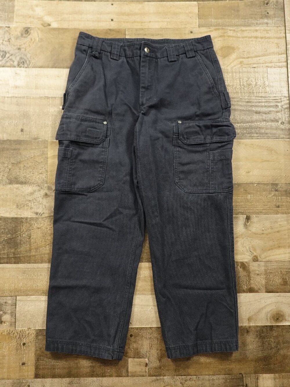 Duluth Trading Fire Hose Cargo Work Pants Men’s 36x30 Navy Relaxed Fit